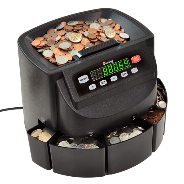 business-grade electronic coin sorter, counter and roller