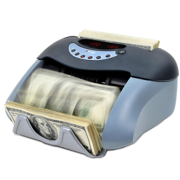 Cassida Tiger compact currency counter with options for counterfeit detection