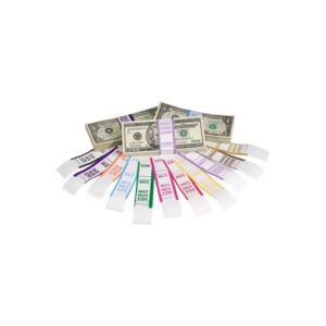 currency straps with colored band and capacity