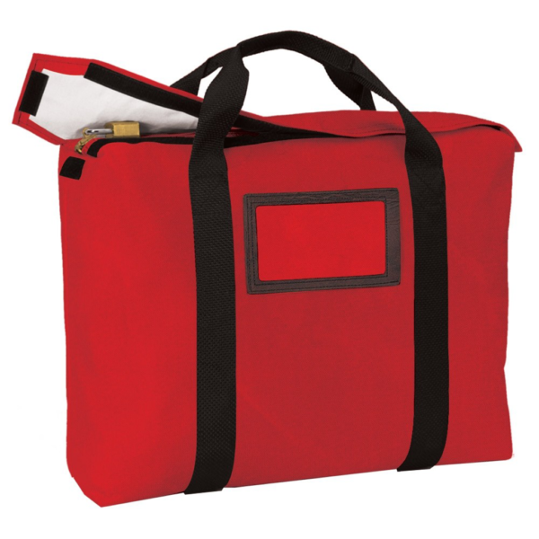 Red Fire-Resistant Locking Briefcase Bag