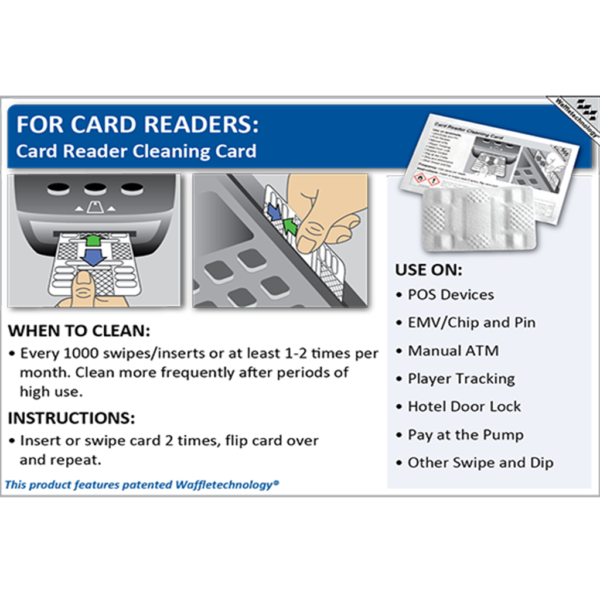 Smart Card Reader Cleaning Card uses